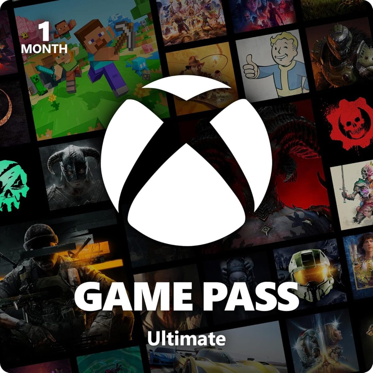 Xbox Game Pass Ultimate  1 Month Membership  Xbox Series X|S, Xbox One, Windows, Cloud Gaming Devices [Digital Code]