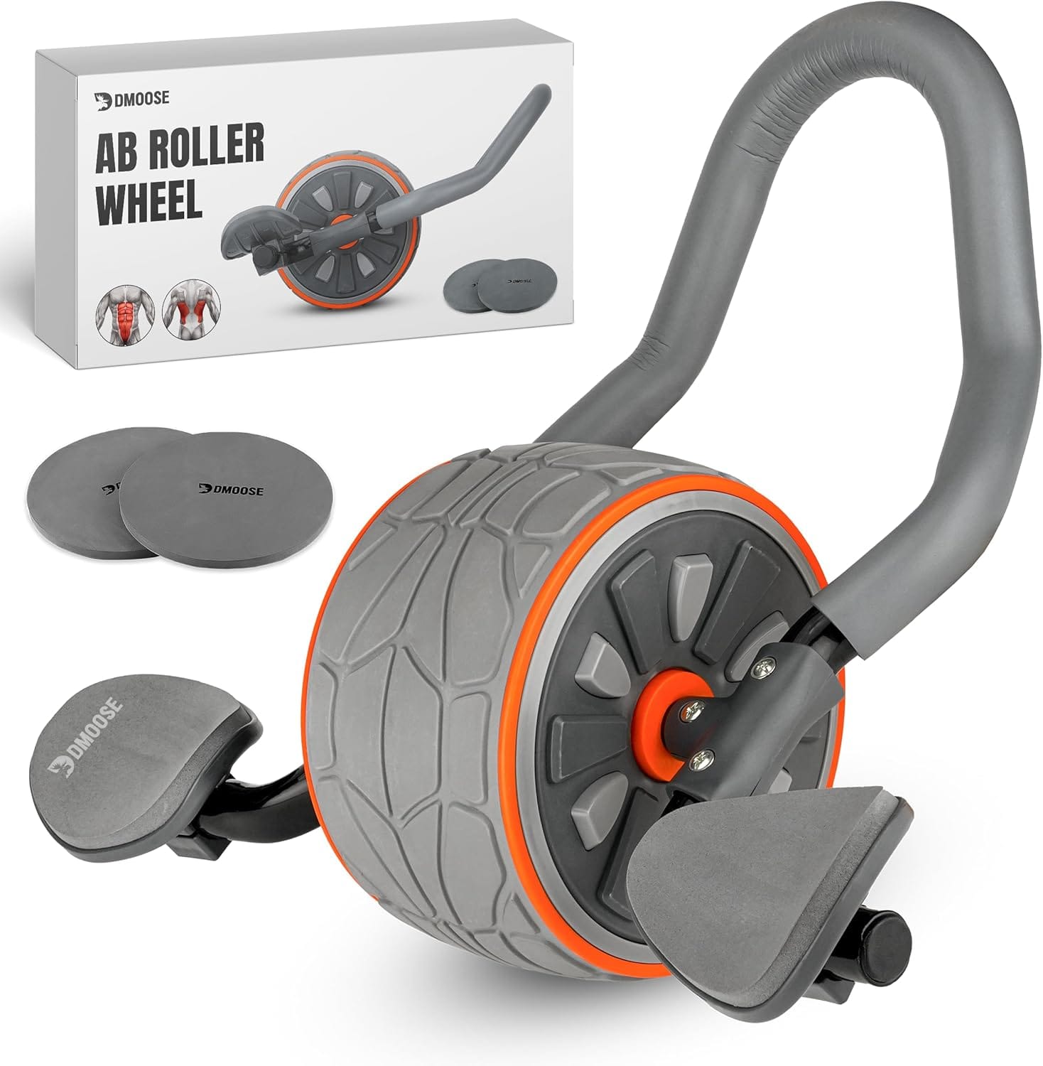 DMoose Fitness Ab Roller Wheel With Elbow Support & 2 Knee Pads Abdominal Trainer For Core Workout Perfect Abs Workout Equipment For Home And Gym Flex Exercise Roller For Men And Women DMoose Fitness Ab Roller Wheel with Elbow Support & 2 Knee Pads - Abdominal Trainer for Core Workout - Perfect Abs Workout Equipment for Home and Gym - Flex Exercise Roller for Men and Women