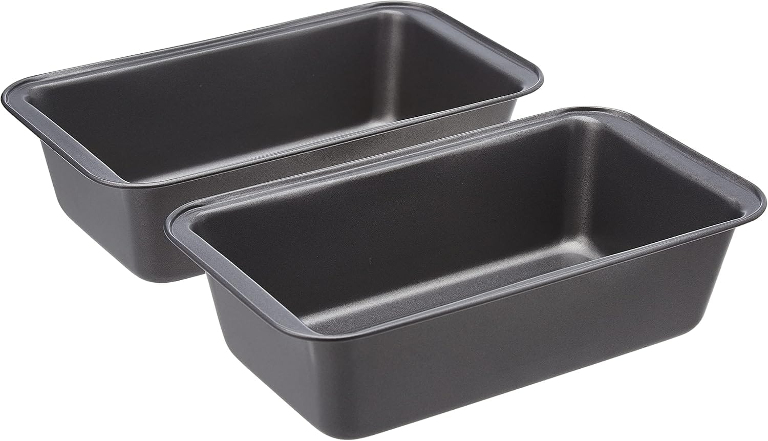 Amazon Basics Rectangular Baking Bread Loaf Pan, 9.5 X 5 Inch, Set Of 2, Gray Amazon Basics Rectangular Baking Bread Loaf Pan, 9.5 x 5 Inch, Set of 2, Gray