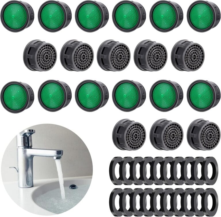 Faucet Aerators, Insert Flow Restrictor Filter with Washer Water Saving Sink Aerator Replacement Parts for Bathroom or Kitchen, Fit for Internal/External Thread Faucet Aerators, 4.75 GPM(20pcs)