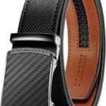CHAOREN Mens Belt Leather Ratchet Belt - Customizable Fit, Effortless Style (35mm)