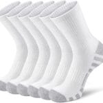 Airacker Athletic Socks Sport Running Calf Socks Performance Cushioned Breathable Crew Socks for Men Women(6 Pairs)