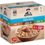 Quaker Instant Oatmeal Lower Sugar, 4 Flavor Variety Pack 44 Count (Pack of 1)