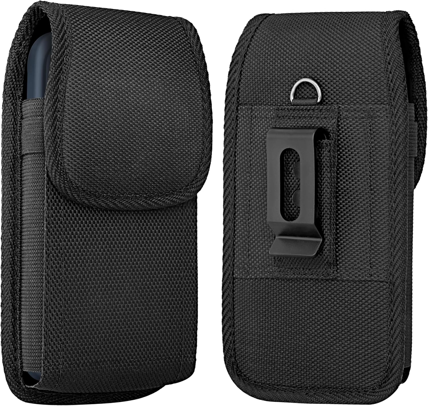 Holster For IPhone 16 15 14 13 12 11 Xs X XR/Pro Models, Cell Phone Belt Holder Case With Clip For Men, Heavy Duty Nylon Pouch (Fits Phone With Otterbox Cover On) Black Holster for iPhone 16 15 14 13 12 11 Xs X XR/Pro Models, Cell Phone Belt Holder Case with Clip for Men, Heavy Duty Nylon Pouch (Fits Phone with Otterbox Cover on) Black