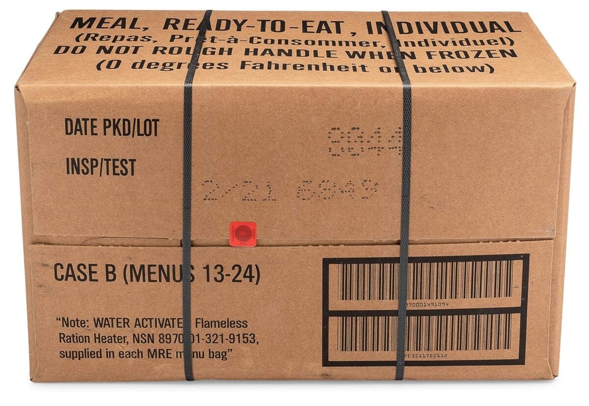U.S. Meals Ready to Eat (Variety Pack of 12)  (A or B Case Selected at Random) Nutritional Emergency Food Rations - Freeze Dried Food w/ Flameless Heater, Entree, Dessert, & More - MRE Kit for Emergency Survival, Hunting, & More