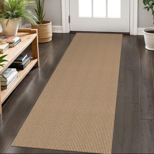 KOZYFLY Boho Runners for Hallways 2x6 ft Washable Kitchen Runner Non Slip Rubber Backed Hall Runners Cotton Entryway Runner Rugs Floor Carpet for Indoor Backdoor Bedroom Kitchen, Tan/Orange/Brown