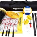 Amazon Basics Outdoor Volleyball and Badminton Combo Set