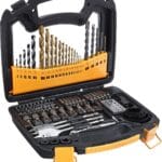 Amazon Basics Drill & Driver Multi-Bit Set with Steel Bits for Metal, Wood, Plastic, Masonry, 100-Piece with Storage Case