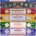 Satya Incense Gift Set Nag Champa, Super hit, Dragon's Blood, Sandalwood, Patchouli, Lavender, Positive Vibes, 15 g