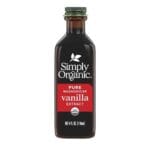 Simply Organic Pure Madagascar Vanilla Extract, 4-Ounce Glass Jar, Certified Organic, Sugar-Free Flavor For Smoothies