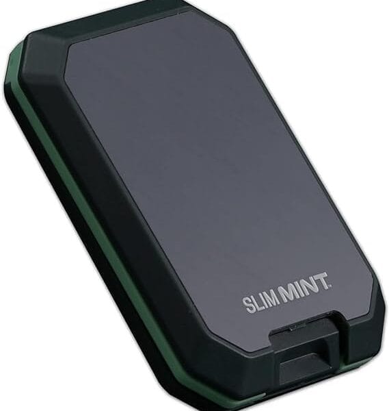 Slim Mint Ultra-Thin RFID-Blocking Wallet, AS-SEEN-ON-TV, ID Theft Protection, Easy to Carry, Reach Cards & Cash with a Touch of a Button, Aluminum Outer Shell, Crush-Resistant