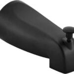 Slip Fit Tub Spout with Pull-Up Diverter for 1/2 inch Copper Tube, Matte Black