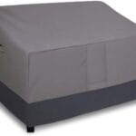 Easy-Going Heavy Duty 2 Seater Outdoor Loveseat Cover, Waterproof Windproof Patio Furniture Sofa Cover with Air Vent (58Wx32.5Dx31H inch, Gray/Dark Gray)