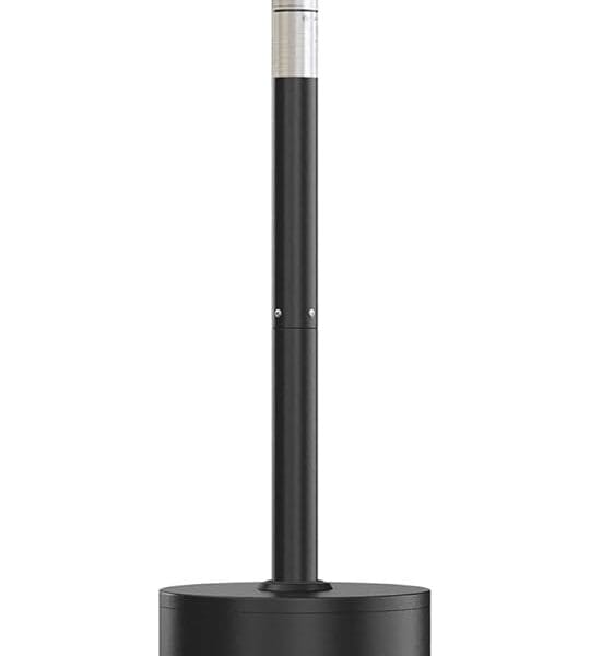 EAST OAK 50,000 BTU Patio Heater for Outdoor Use with Round Table Design, Double-Layer Stainless Steel Burner, Wheels, Triple Protection System, Outdoor Heater for Home and Residential, Black
