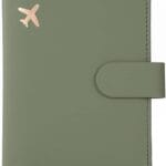 Melsbrinna Premium Leather Passport Holder Covers Case, Waterproof Rfid Blocking Travel Wallet Passport Holder with Pen Holder, Cute Passport Book for Women/Men