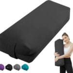 Restorative Yoga Bolster - Velvet Covered Meditation Pillow for Yin & Prenatal Yoga