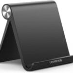 UGREEN Tablet Stand Holder Adjustable Portable Desktop Dock Office Compatible for iPad Pro 11 9.7 10.5 Air Mini 5 4 3 2 iPhone 16 15 14 13 12 Black
