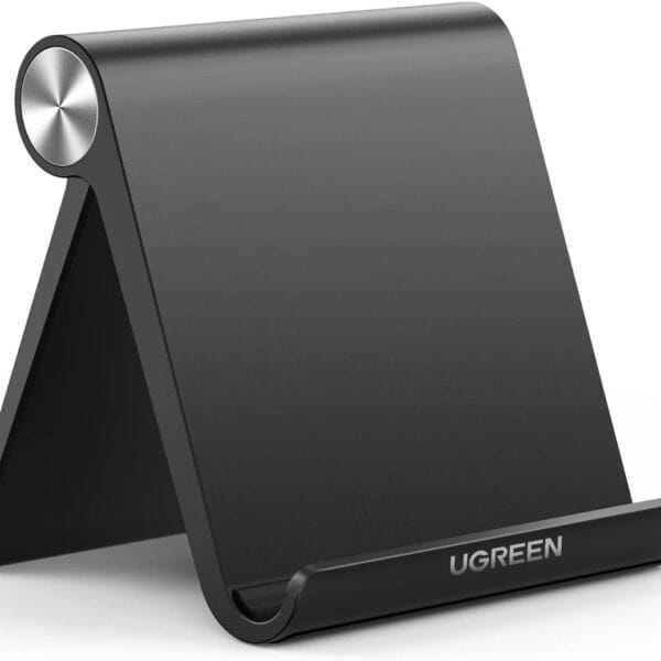 UGREEN Tablet Stand Holder Adjustable Portable Desktop Dock Office Compatible for iPad Pro 11 9.7 10.5 Air Mini 5 4 3 2 iPhone 16 15 14 13 12 Black