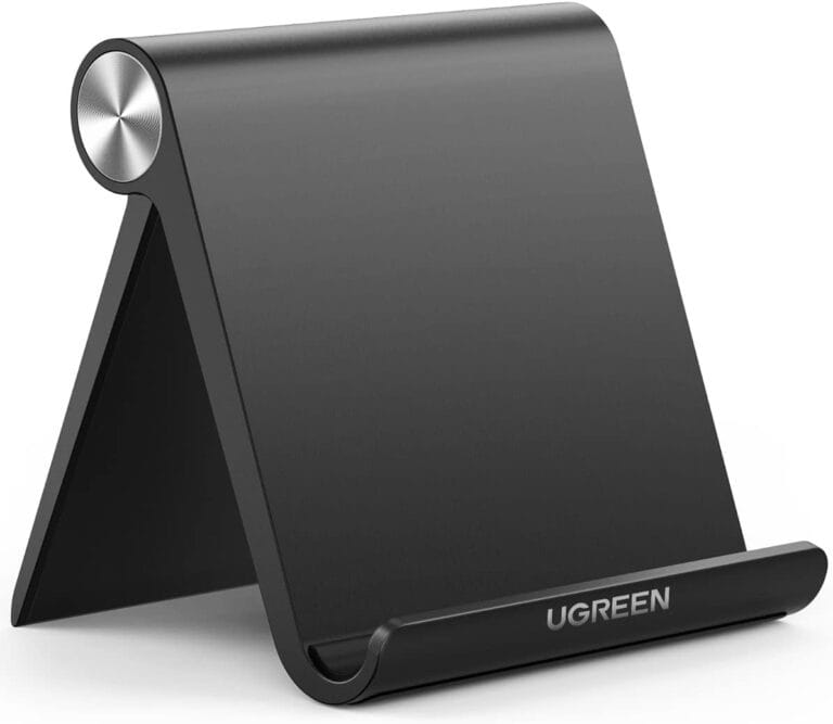 UGREEN Tablet Stand Holder Adjustable Portable Desktop Dock Office Compatible for iPad Pro 11 9.7 10.5 Air Mini 5 4 3 2 iPhone 16 15 14 13 12 Black