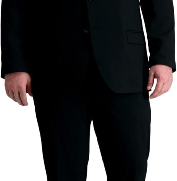 Haggar Mens JMH Premium Stretch Tailored Fit Suit Separates - Pants and Jackets (Big & Tall Sizes)