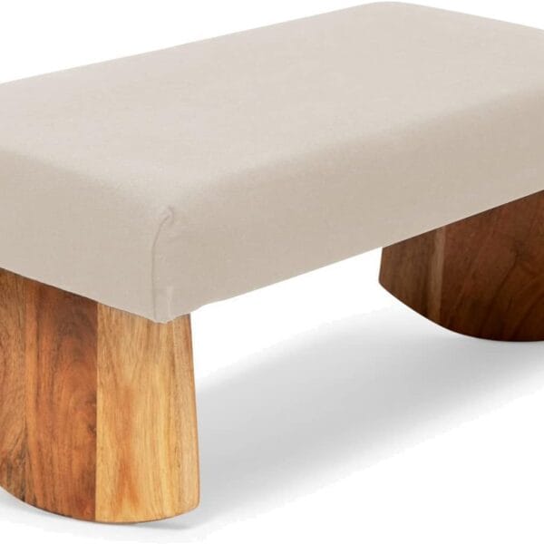 Meditation Bench (NAT. White), Seiza, Sustainable Acacia Wood with Curved Bottom Edges for The Perfect Posture, Meditation Stool, Prayer Bench, Meditation Chair, Yoga Stool