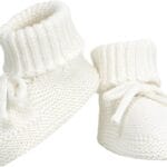 Hadetoto Baby Booties Newborn First Walkers Cozy Shoes Warm Knit Soft Booties for Toddler Infant Boy Girl