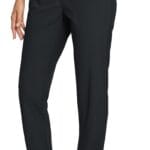 baleaf Womens Travel Pants Lightweight Stretch with Zipper Pockets Petite Ankle Dressy Golf Work Business Casual Slacks