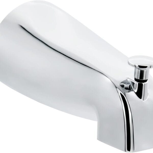 Slip Fit Tub Spout with Pull-Up Diverter for 1/2 inch Copper Tube, Chrome