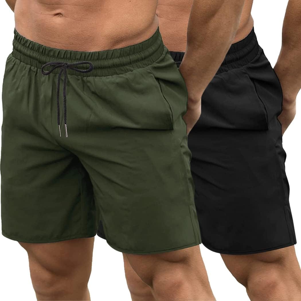 COOFANDY Men's 2 Pack Gym Workout Shorts 7 Inch Quick Dry Athletic Shorts Lightweight Running Shorts With Pockets COOFANDY Men's 2 Pack Gym Workout Shorts 7 Inch Quick Dry Athletic Shorts Lightweight Running Shorts with Pockets