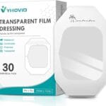 Transparent Film Dressing 4" x 4.75" Box of 30 - Waterproof Bandages for Swimming, Showering, Wounds, Post Surgical Shower or IV Shield, Tattoo Aftercare Bandage, Scar Therapy, Adhesive Patches