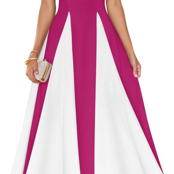 ZESICA Women's Summer Spaghetti Strap Cocktail Maxi Dresses 2025 Backless Wedding Guest Flowy Dress