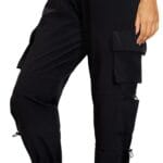 Quick Dry Cargo Pants Lightweight Tactical Hiking Pants with 6 Pockets for Women, Elastic Waist and Water-Resistant