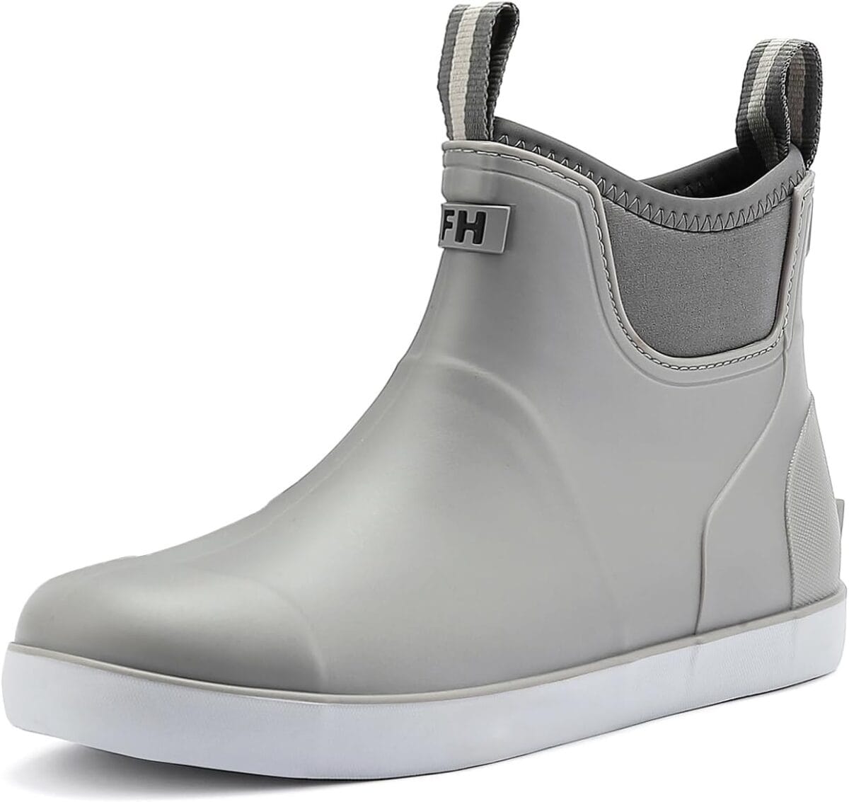Men's Deck Boots, Waterproof Ankle Rain Boots Men Anti-Slip Traction, Outdoor Rubber Fishing Garden Boots High-Performance Shoes for Farming