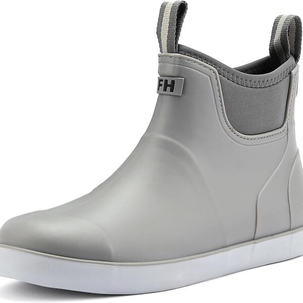 Men's Deck Boots, Waterproof Ankle Rain Boots Men Anti-Slip Traction, Outdoor Rubber Fishing Garden Boots High-Performance Shoes for Farming