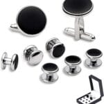 Zealmer 316L Stainless Steel Cufflinks Shirt Studs Business Wedding Gifts for Men