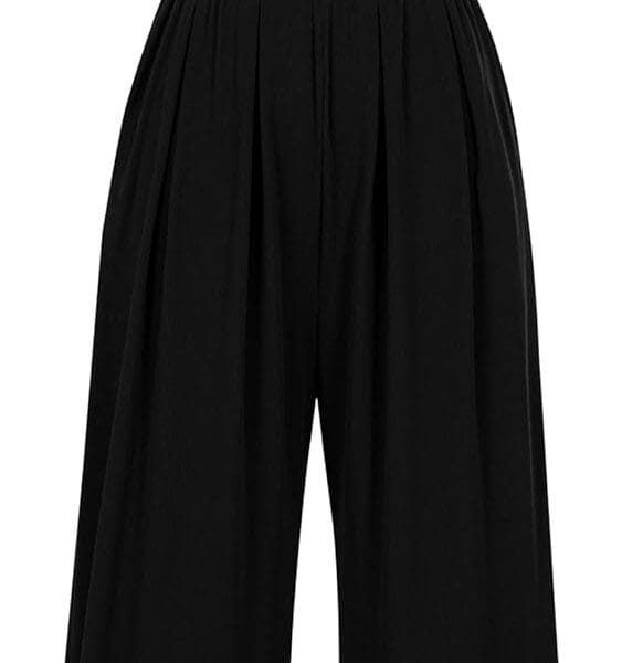 PRETTYGARDEN Womens Summer Jumpsuits Dressy Casual One Piece Outfits Sleeveless Mock Neck Wide Leg Pants Rompers with Pockets