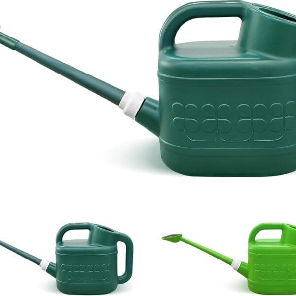 2 Gallon Watering Can for Outdoor Plants with Removable Long Spout and Stainless Steel Sprinkler Head, Large Plastic Watering Can for Garden Flowers Plants