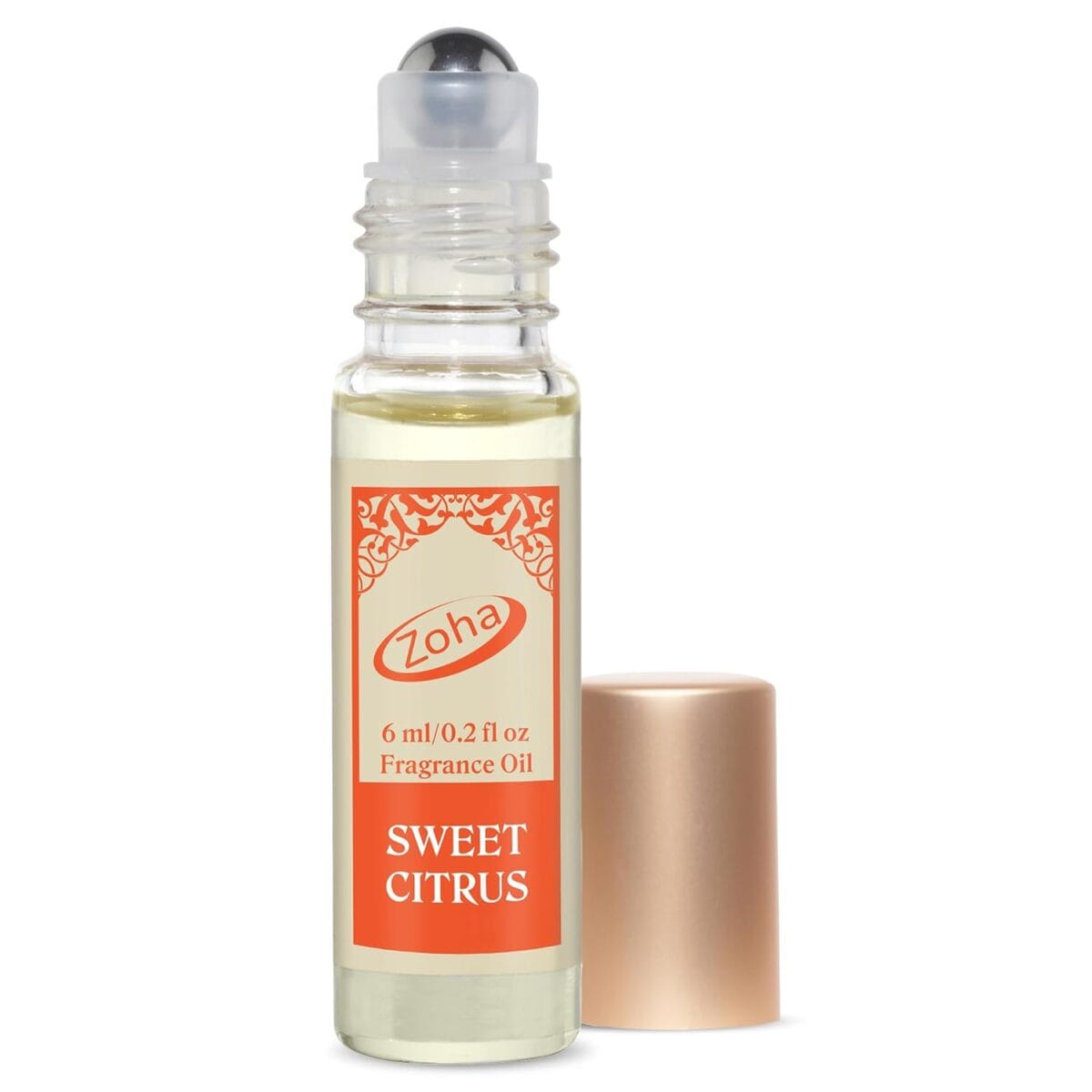 Zoha Sweet Citrus - Perfume for Women and Men, Alcohol Free Perfume Oil Roll On, Long Lasting Natural Clean Fragrance Oil base, 6ml Roller