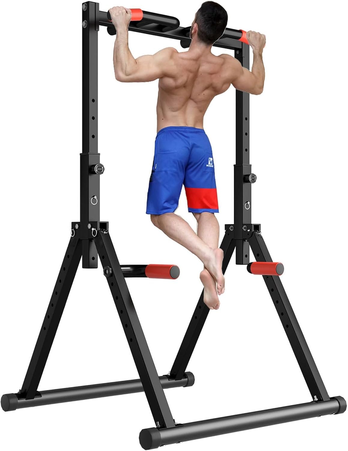 DOBESTS Foldable Power Tower Pull Up Bar Dip Station Adjustable Multifunction Workout Pull Up Tower Station Gym Strength Training Equipment For Home Outdoor, Triangular Legs, Support 700lbs DOBESTS Foldable Power Tower Pull Up Bar Dip Station Adjustable Multifunction Workout Pull Up Tower Station Gym Strength Training Equipment for Home Outdoor, Triangular Legs, Support 700lbs