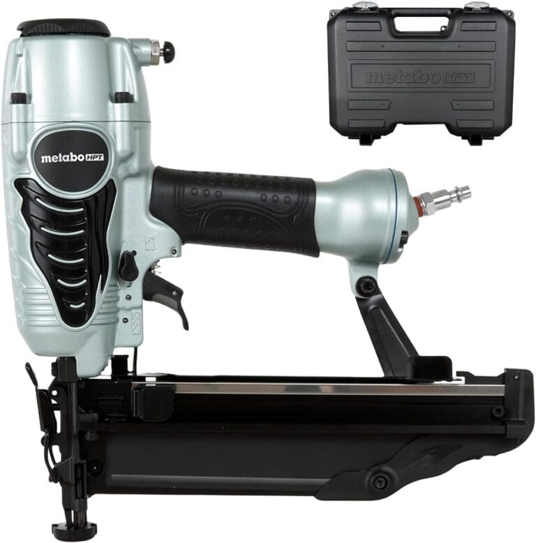 Metabo HPT Finish Nailer with Air Duster, Pro-Preferred Pneumatic Power Nailers, Ideal for Molding, Chair Rail, and Cabinetry, Lightweight 3.7 lbs, 16 Gauge, 1 to 2-1/2 Finish Nails, NT65M2S