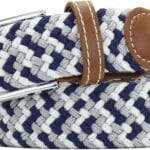 Multicolored Elastic Woven Golf Belts Casual Braided Stretch Belt for Men and Women