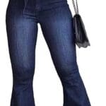 KDF High Waisted Bell Bottom Jeans for Women Flare Jeans for Women Stretch Wide Leg Jeans