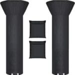[2 Pack] Patio Heater Covers with Zipper and Storage Bag,Waterproof,Dustproof,Wind-Resistant,Sunlight-Resistant,Snow-Resistant,Black,89'' Height x 33" Dome x 19" Base