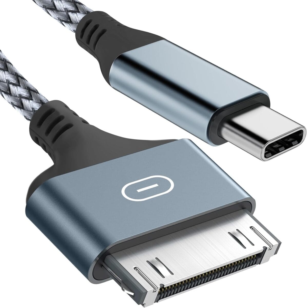 Herfair 30 Pin to USB C Adapter iPod Charger Nylon Braided Fast Charging Data Cord Next Generation Charger Compatible with iPhone 4/4s/3G/3Gs, iPad 1 2 3, iPod Touch 4 3 2 1/Classic 3 2 1 (3M/10FT)