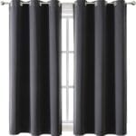 ChrisDowa Grommet Blackout Curtains for Bedroom and Living Room - 2 Panels Set Thermal Insulated Room Darkening Curtains (Dark Grey, 42 x 63 Inch)