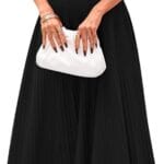 PRETTYGARDEN Spring Casual Dresses for Women 2025 Summer Business Work Midi Sleeveless A Line Pleated Cocktail Dress