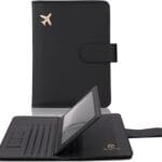 Melsbrinna Rfid Passport Holder for Travel women/Men, Cute Passport Wallet Rfid Blocking Card Slots, Rfid Passport Cover/CaseTravel Wallet, Passport Book Holder (1, Black)