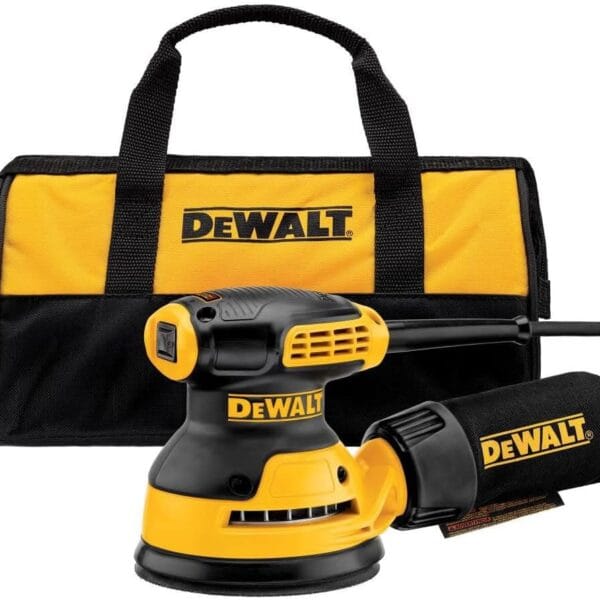 DEWALT Orbital Sander Kit, 5 inch, 3 amp, Corded, 12,000 OPM (DWE6421K)