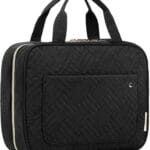 BAGSMART Toiletry Bag Travel Bag with Hanging Hook, Water-resistant Makeup Cosmetic Bag Travel Organizer for Accessories, Shampoo, Full-size Container, Toiletries