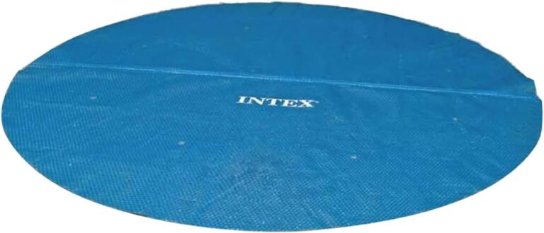 INTEX 28011E Solar Pool Cover: For 10ft Round Easy Set and Metal Frame Pools  Insulates Pool Water  Reduces Water Evaporation  Keeps Debris Out  Reduces Chemical Consumption